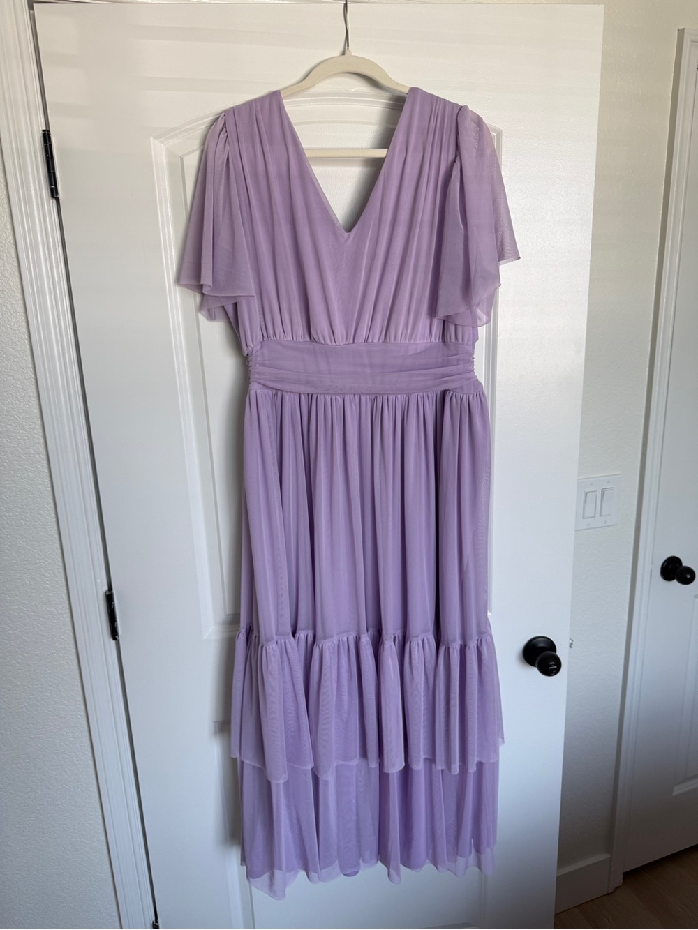 Torrid Lilac Flutter Sleeve Maxi Dress - Picture 4 of 4